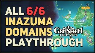 All 6 Inazuma Domains Playthrough Genshin Impact