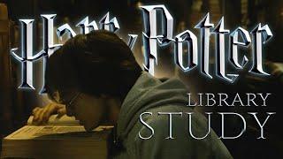 You're in the Hogwarts Library w/ Harry, Ron & Hermione ​ Heavy Study Session ⋄ Animated Ambience