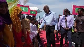 President arrives in ADh  Omadhoo