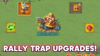 Upgrading Rally Trap Then taking Titan Rallies After! Gold Jewels And Mythic Gear. Lords Mobile