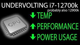 i7 12700k Undervolting Lower Temp More Performance Less Power Consumption Save Energy