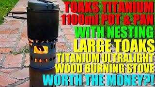 Is There a BETTER Nesting Titanium Wood Stove Cook Kit? - Toaks 1100mL Pot with Large Wood Stove