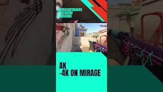 AK_4K ON MIRAGE #csgo #counterstrike #cs2andfaceit #shorts #shortvideo #shortsvideo