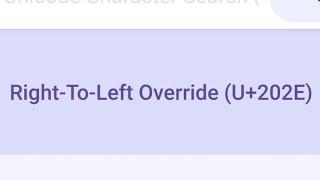 right-to-left override ( u+202e )