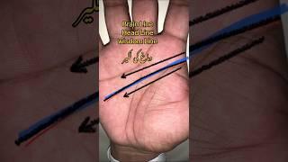 Brain line #astrology #palmist #palmistry #palmreading #lucky #fortunetelling #science #fortune