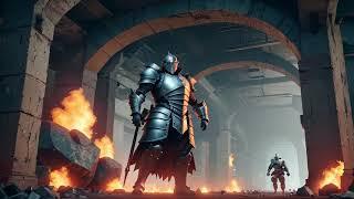 A massive guard is clad in super bony armor, in the style of 3D, octane render, 8k, ray tracing, ble