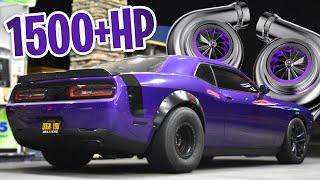 Twin Turbo Challenger First ANTI-LAG STREET PULLS!!