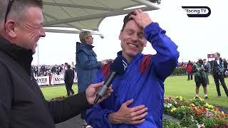 David Dunsdon cannot believe it as he rides 50/1 winner SIRIUS in 2024 Connacht Hotel QR Handicap