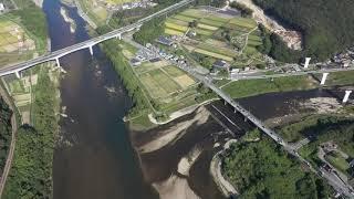 【一級河川空撮】美嚢川　Minou River 兵庫県三木市　Miki Hyogo Japan