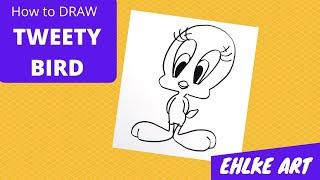 How to DRAW TWEETY BIRD