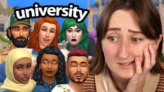 i tried playing university with *8 SIMS*