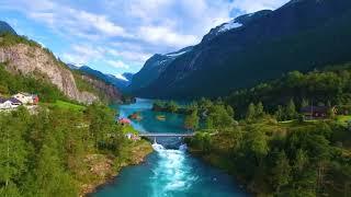 ФУТАЖ. Горы и полёт над рекой (Mountains and flying over the river)