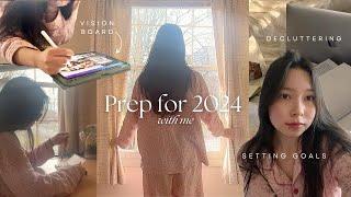 PREP FOR 2024 with me | how to end the year strong, goal planning, reflecting, and decluttering