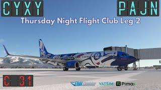 Leg 2 MSFS LIVE | PMDG 737 800 | Alaska Adventure |  Whitehorse   Juneau | VR #MSFS 2020