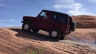 G Wagen and Unimog On Hell's Revenge Moab 2017