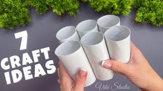 7 Easy Recycling Craft Ideas  Paper Decoration DIY Paper Rolls