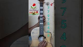 we wish you a merry christmas guitar 1 string easy