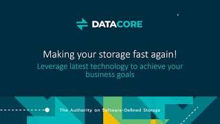 DataCore & Intel Optane - Making your storage fast again!