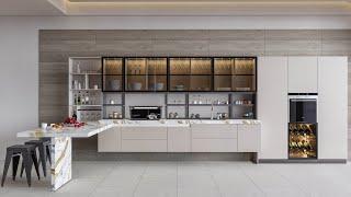 Kitchen interior design in enscape SketchUp | Designed by iid Studio