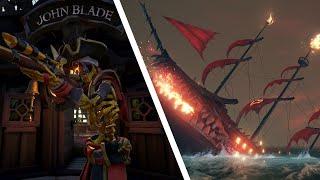 Sinking burning blades back to back | Sea of Thieves