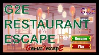 G2E Restaurant Escape Walkthrough [Games2Escape]