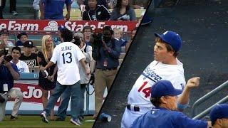 Comedians Ken Jeong & Kike Hernandez at Dodgers