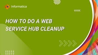 How to do a Web Service Hub Cleanup