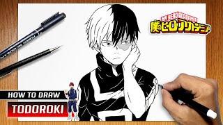 How to draw Todoroki Shoto from My Hero Academia