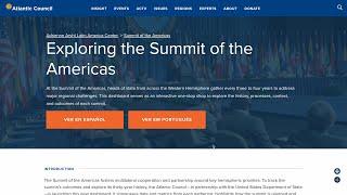 TUTORIAL: How to use the Atlantic Council's new Summit of the Americas dashboard