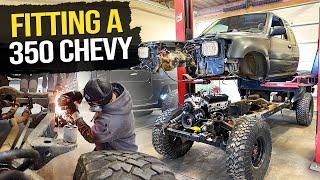 Fitting A 350 Chevy With MINIMAL Body Lift!