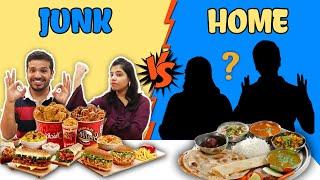 JUNK FOOD VS HOME FOOD CHALLENGE | PARENTS VS HUNGRY BIRDS