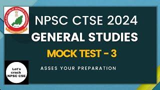 NPSC CTSE 2024 | General Studies |  Mock Test Lesson-3