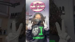how much i made on a 5 client nail day #nails #nailtechvlog #nailtech #nailvideos