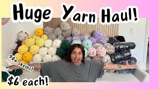 HUGE YARN HAUL  MY LARGEST YARN PURCHASE MARKET PREP YARN COLLECTION 🪻WEEK OF CROCHET