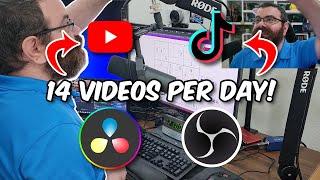 BTS: How I record, edit, and publish 14+ videos every day! | Davinci Resolve