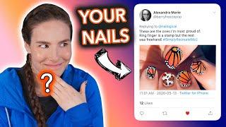 Recreating My Followers' Nail Art On My Short Nails