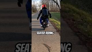I taught my daughter to ride seated #euc #electricunicycle