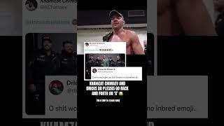 Khamzat chimaev and Dricus Du Plessis exchange words  #mma #ufc