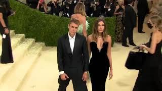 Justin Bieber + Hailey Bieber at Met Gala 2021