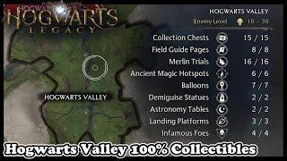 Hogwarts Legacy HOGWARTS VALLEY ALL COLLECTIBLES (100% Collectible Guide)