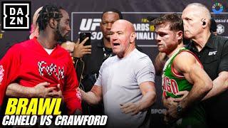 BRAWL! Canelo Alvarez vs Terence Crawford. Full HEATED Face Off