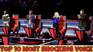 TOP 10 MOST SHOCKING VOICES IN THE VOICE | THE X FACTOR | GOT TALENT | UNBELIEVABLE