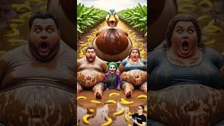 Joker and family stuck in the mud #joker #animals #cute