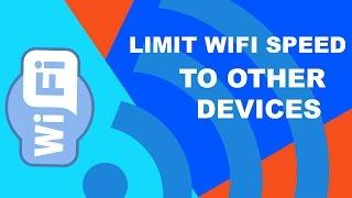 How to limit wifi speed to other devices using TP Link router