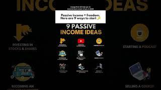 9 Passive income ideas. #mindset #quotes #goals #growth #motivation #money #income #success #life