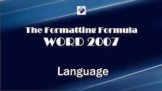 Word 2007   Language - Change Proofing Language