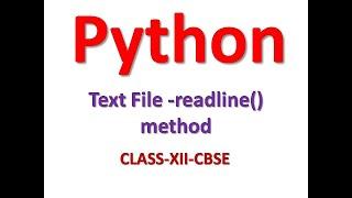 Python Text File Handling readline  method part-2