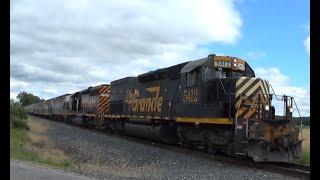 WE 221 manifest by MP N 89.0 Hartland Sub 6-30-24 Ex Rio Grande SD40T-2 - SD40-2 lead 91 cars
