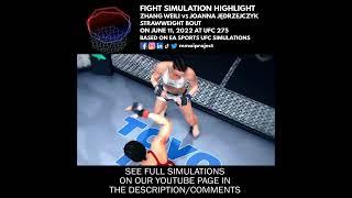 UFC 275 Zhang Weili Joanna Jedrzejczyk Strawweight Bout Singapore Fight Simulation Highlight #shorts