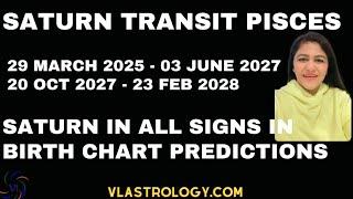 Saturn Transit Pisces 2025-2028 Impact on Saturn in 12 Signs in Your Birth Chart by VL #saturnpisces